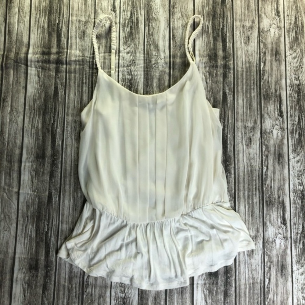 Express White / Ivory Peplum Blouse - M